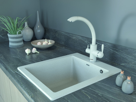 Смеситель для кухни Paulmark ESSEN Es213001-328 на раковину бежевый без термостата